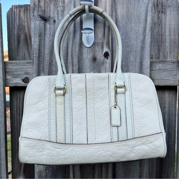 Vintage Coach Large Hamilton Pebbled Leather Satchel - Picture 2 of 15